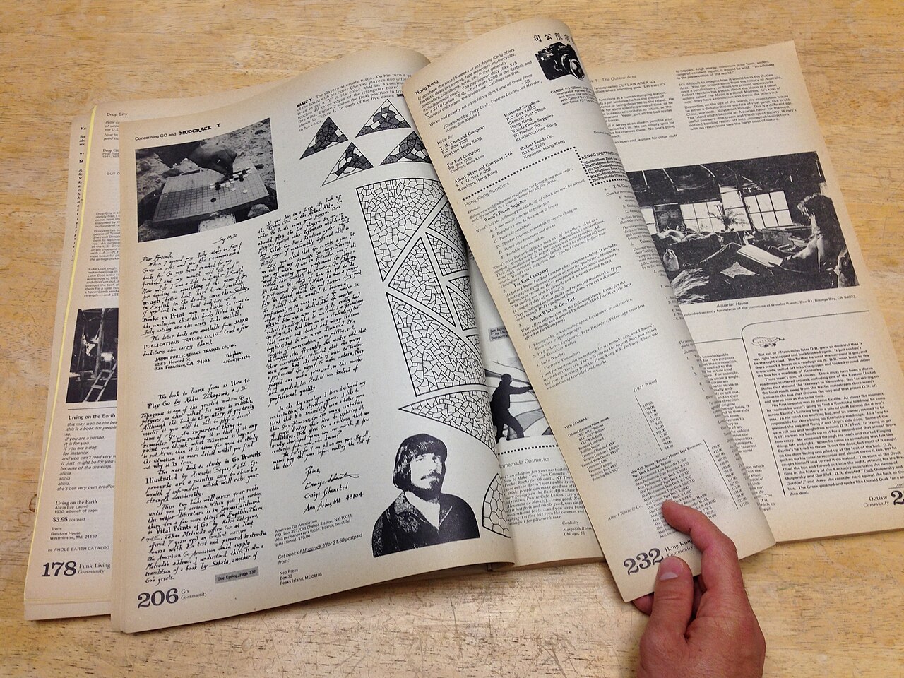 A photographed spread from the Whole Earth Catalog